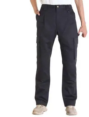 VEVOR FR Pants for Men Flame-Resistant Cargo Pants Multi-Pockets L Size Black