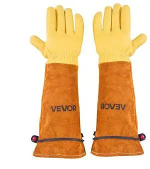 VEVOR Gardening Gloves Thorn Proof Long Leather Rose Pruning Gloves for Men & Women
