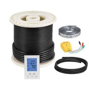 VEVOR 50 sqft Underfloor Heating Cable Kit 120V Electric Radiant with Alarm