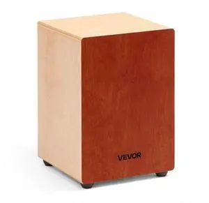 VEVOR Cajon Box Drum Wooden Percussion Instrument Drum with Guitar Strings Birch Wood