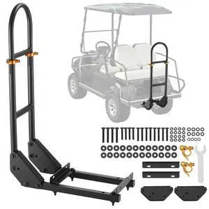 VEVOR Golf Cart Rear Seat Grab Bar for Most Golf Carts with Metal Footplates Black