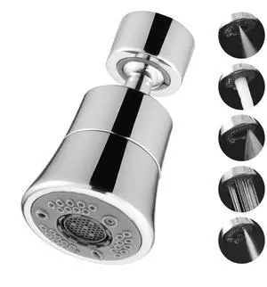 VEVOR Faucet Aerator 360° Swivel Kitchen Sink Aerator 5-Flow Sprayer Brass Adapter