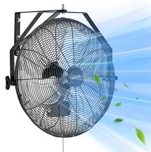 VEVOR 18 Inch Industrial Wall Mount Fan 3 Speed 4000 CFM Garage Workshop Fan