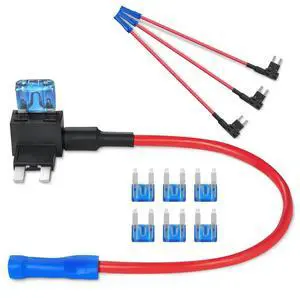 VEVOR 12V Car Add-a-Circuit Fuse Tap 24 Pcs Mini ATO ATC ATM Blade Fuse Holder