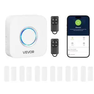 VEVOR Door Chime 6 Sensors & 1 Receiver Wireless Door Alarm Contact Sensor
