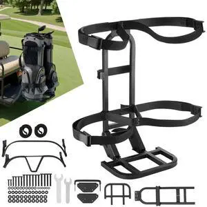 VEVOR Upgraded Golf Cart Rear Seat Bag Holder 27.1 x 15.6 x 29.7 Inch Carbon Steel