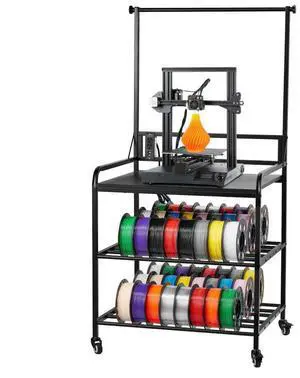 VEVOR 3D Printer Filament Storage Rack 3-Tier 3D Printer Stand with Storage