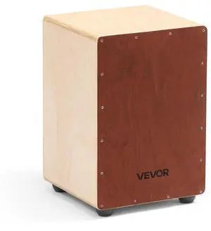 VEVOR Cajon Box Drum Wooden Birchwood Compact Percussion Instrument with Snare Wires