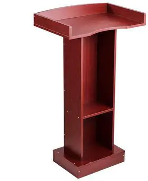VEVOR Podium Stand 41 in Elegant Wooden Lectern with Storage Shelf Classroom Church