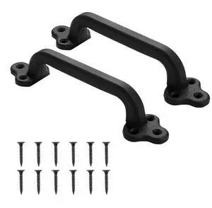 VEVOR 2Pcs Barn Door Handles 9 in Rustic Heavy Duty Carbon Steel Garden Gate Pulls