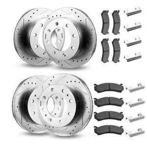 VEVOR Front and Rear Brake Rotors Kit for 2002-2006 Chevrolet Avalanche 2500 (8 STUD)