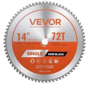 VEVOR Circular Saw Blade Metal Cutting Blade for Circular Saw 14 in 72 Teeth