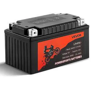 VEVOR Motorcycle Battery 12V 4Ah YTX12-BS High Performance Powersports Battery