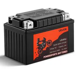 VEVOR Motorcycle Battery 12V 2Ah YTX5L-BS High Performance Powersports Battery
