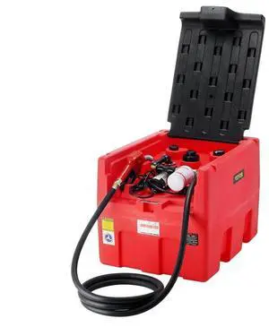 VEVOR Portable Diesel & Gasoline Tank 48 Gal Fuel Tank with 12V Transfer Pump