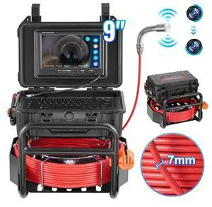 VEVOR Sewer Camera 98 ft/30m Self-Leveling Drain Camera with 512Hz Transmitter