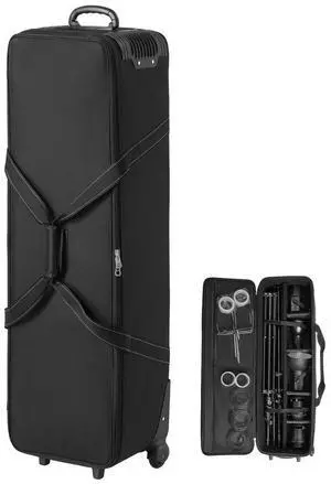 VEVOR Studio Equipment Trolley Case 46.46 x 14.57 x 11.81 in Rolling Camera Carry Bag
