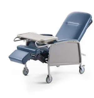 VEVOR Geri Chair Recliner 3-Position Reclining Geri Chair with Tray & 4 Wheels