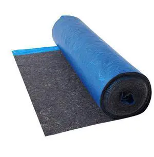 Floor Underlayment 100 sq ft 3mm Recycled Fiber Sound/Vapor Barrier Blue