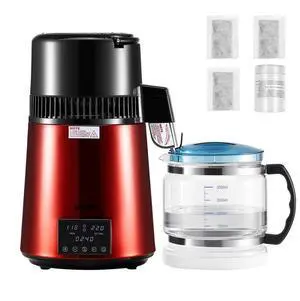 4L Water Distiller Home Countertop Purifier Machine 1750W Stainless Steel Glass