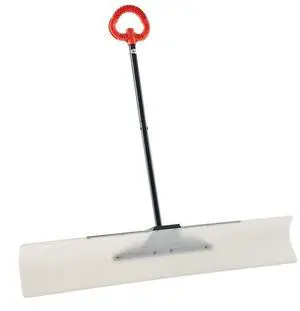 Plastic Snow Pusher Shovel 48in Heavy Duty Snow Plow for Driveway Ergonomic Grip