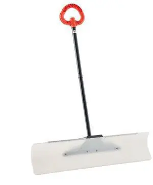 Plastic Snow Pusher Shovel 36in Heavy Duty Snow Plow for Driveway Ergonomic Grip