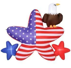 VEVOR Patriotic Inflatable Decoration 4.82 ft 4th of July Inflatables Decoration