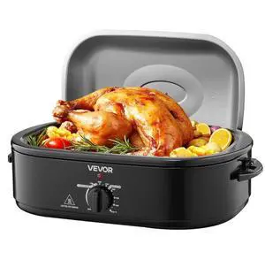 VEVOR Electric Roaster Oven 18QT Electric Turkey Roaster with Self-Basting Lid