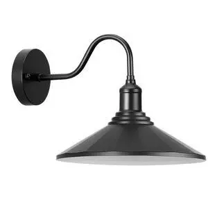 Outdoor Barn Light 11.5 in Farmhouse Gooseneck Exterior Wall Sconce Porch Black