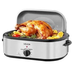 VEVOR Electric Roaster Oven 20QT Electric Roasting Pan with Self-Basting Lid