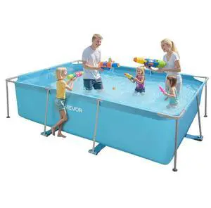 Steel Frame Above Ground Swimming Pool 118 x 78 x 30 in Rectangular Blue