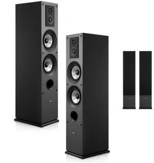 VEVOR Floorstanding Speakers 3-Way Floor-Standing Tower Speakers 145W Peak Pair