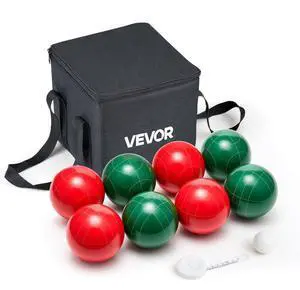 VEVOR Bocce Ball Set Bocce Ball Game Set 107 mm 8 Resin Balls 2 Colors for Beach