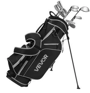 VEVOR 12-Piece Men's Golf Set Right Handed 460CC Driver Irons Putter & Bag