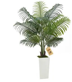 5ft Artificial Areca Palm Tree Faux Plant in Pot for Home Office Decor