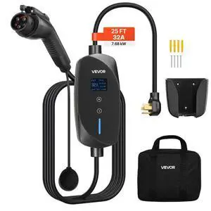 VEVOR Level 2 EV Charger Portable Charger 32A 240V NEMA 14-50P with 25 ft Cable