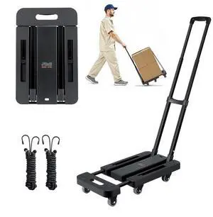 VEVOR Folding Hand Truck 500 lbs Platform Cart Dolly Trolley Cart for Moving