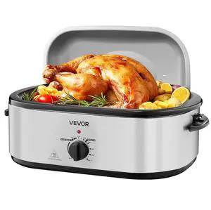 VEVOR Electric Roaster Oven 22QT Electric Roasting Pan with Self-Basting Lid