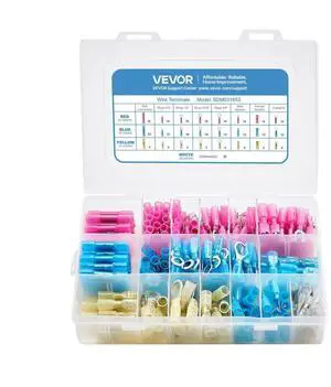 VEVOR 320PCS Heat Shrink Wire Connectors Electrical Waterproof Crimp Terminals