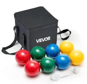 VEVOR Bocce Ball Set Bocce Ball Game Set 100 mm 8 Resin Balls 4 Colors for Beach