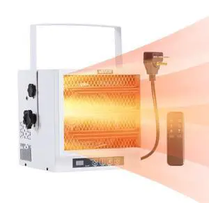 VEVOR Electric Garage Heater 4800W with Remote Control Ceiling for Workshop