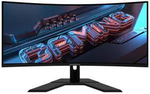 GIGABYTE GS34WQC - 34" VA Curved Gaming Monitor - WQHD 3440x1440-120Hz/OC 135Hz - 1ms MPRT - AMD FreeSync Premium - HDMI, DP (Black)
