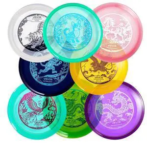 VEVOR Disc Golf Set with Putter Mid-Range and Driver Discs 8 Pack for Beginners