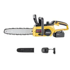VEVOR Cordless Chainsaw Brushless Chainsaw 12-Inch 20V with Battery & Charger