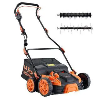 VEVOR 2-in-1 Electric Dethatcher and Scarifier Lawn Dethatcher 16-Inch 15 Amp