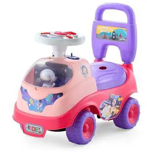 VEVOR Ride On Push Car 48.5 lbs Push Around Buggy with Horn & Music for Toddlers
