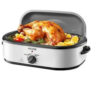 VEVOR Electric Roaster Oven 18QT Electric Roasting Pan with Self-Basting Lid