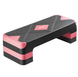 Aerobic Exercise Step Platform Height Adjustable Workout Stepper 4 Riser Red