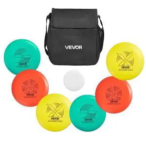 VEVOR Disc Golf Set with 6 Discs Mini Disc Marker and Portable Starter Bag