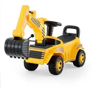 VEVOR Ride On Push Car 55 lbs Excavator Push Car with Helmet for Toddlers
